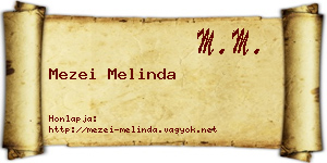 Mezei Melinda névjegykártya