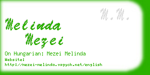 melinda mezei business card